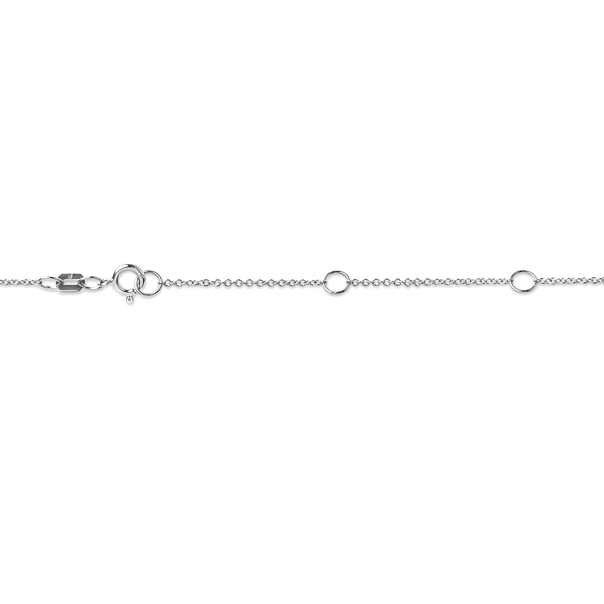14K White Gold 1/2 Cttw Lab Grown Diamond Modern Bezel-Set Solitaire 16"-18" Pendant Necklace (F-G Color, VS2-SI1 Clarity) Bids.com