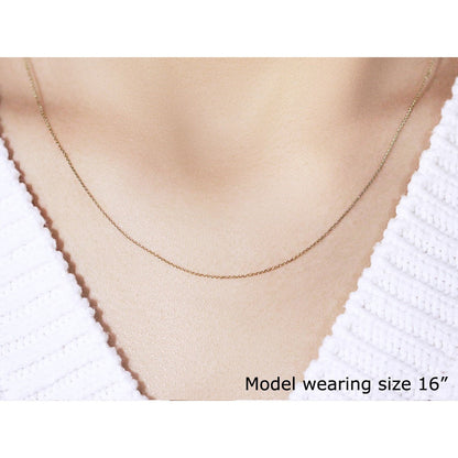 10k Yellow Gold Cable Link Chain (0.50 mm) Bids.com
