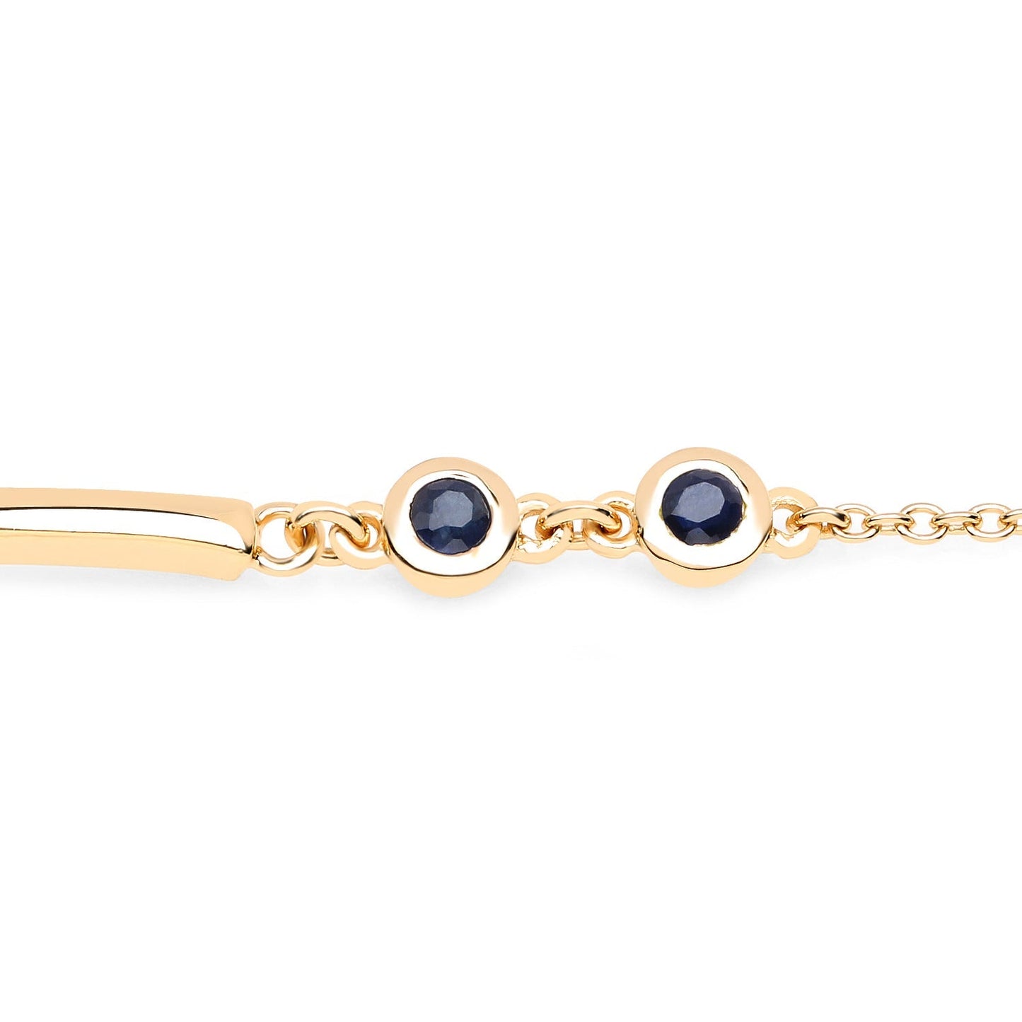 18K Yellow Gold Plated 0.24 Carat Genuine Blue Sapphire .925 Sterling Silver Bracelet Bids.com