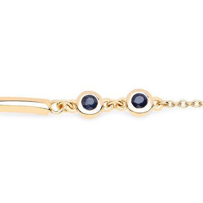 18K Yellow Gold Plated 0.24 Carat Genuine Blue Sapphire .925 Sterling Silver Bracelet Bids.com