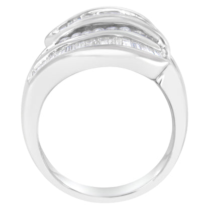 14KT White Gold Diamond Bypass Band Ring (1 cttw, H-I Color, SI1-SI2 Clarity) Bids.com