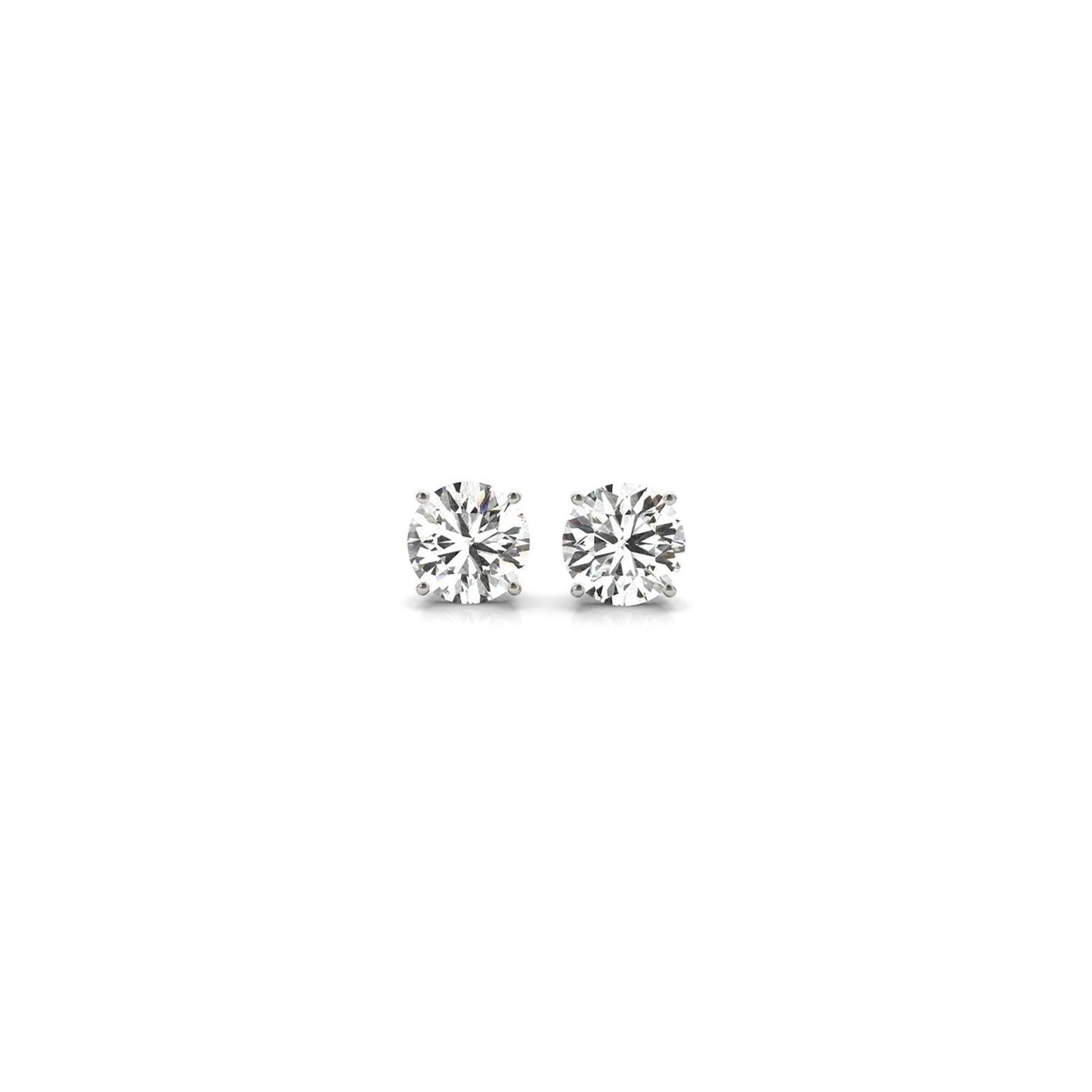 1/2 cttw Lab Grown Round Diamond Stud Earrings 14k White Gold (G/VS2) Bids.com
