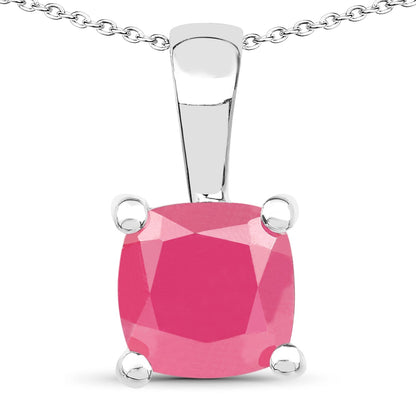 3.00 Carat Genuine Emerald, Glass Filled Ruby & Glass Filled Sapphire .925 Sterling Silver Pendant Bids.com