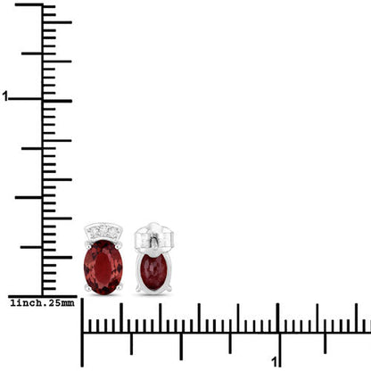 1.35 Carat Genuine Pink Tourmaline and White Diamond 14K White Gold Earrings Bids.com