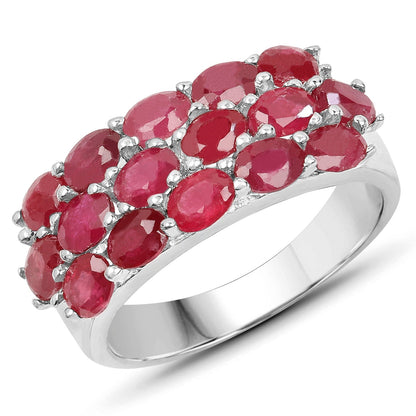 3.52 Carat Genuine Ruby .925 Sterling Silver Ring Bids.com