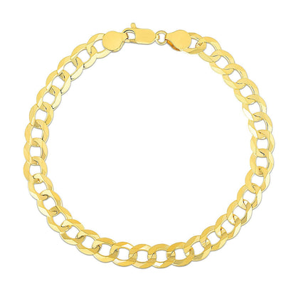 7.0mm 10k Yellow Gold Curb Bracelet Bids.com