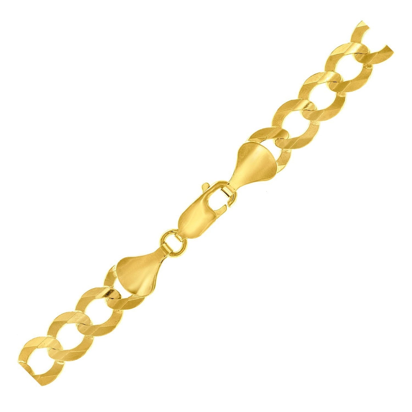 8.2mm 14k Yellow Gold Solid Curb Chain Bids.com