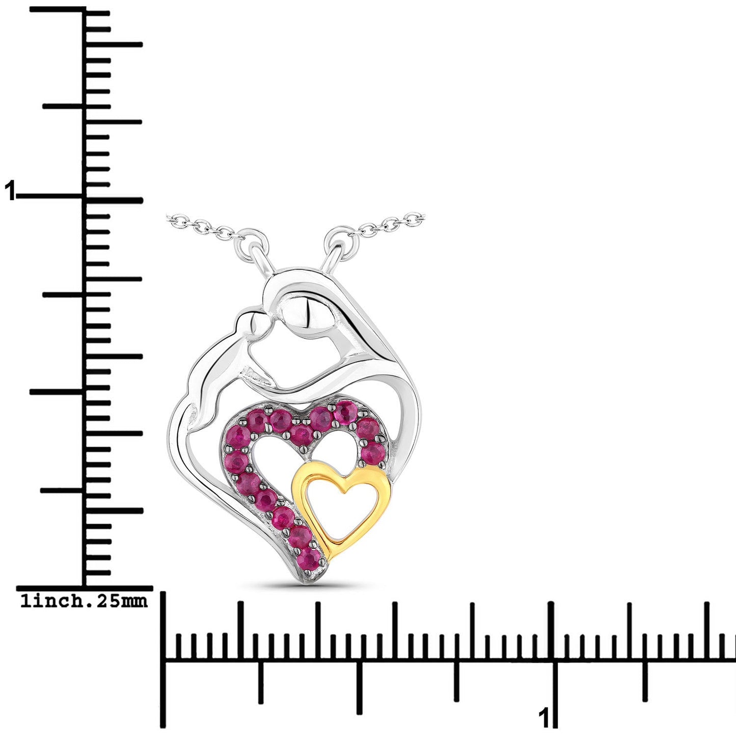 0.28 Carat Genuine Ruby .925 Sterling Silver Pendant Bids.com