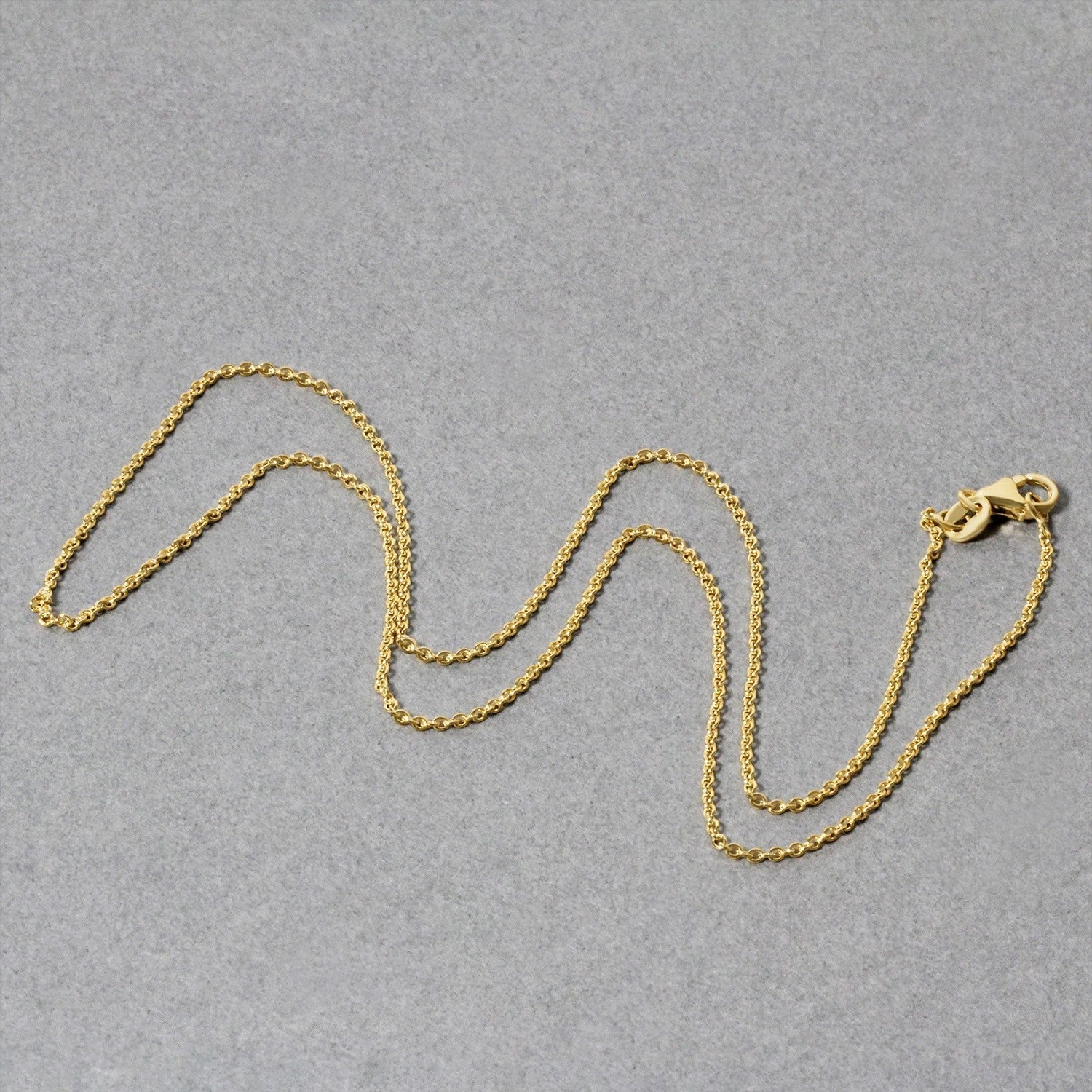 14k Yellow Gold Round Cable Link Chain 1.2mm Bids.com