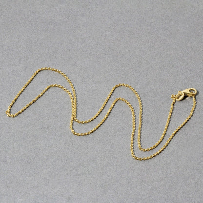14k Yellow Gold Round Cable Link Chain 1.2mm Bids.com