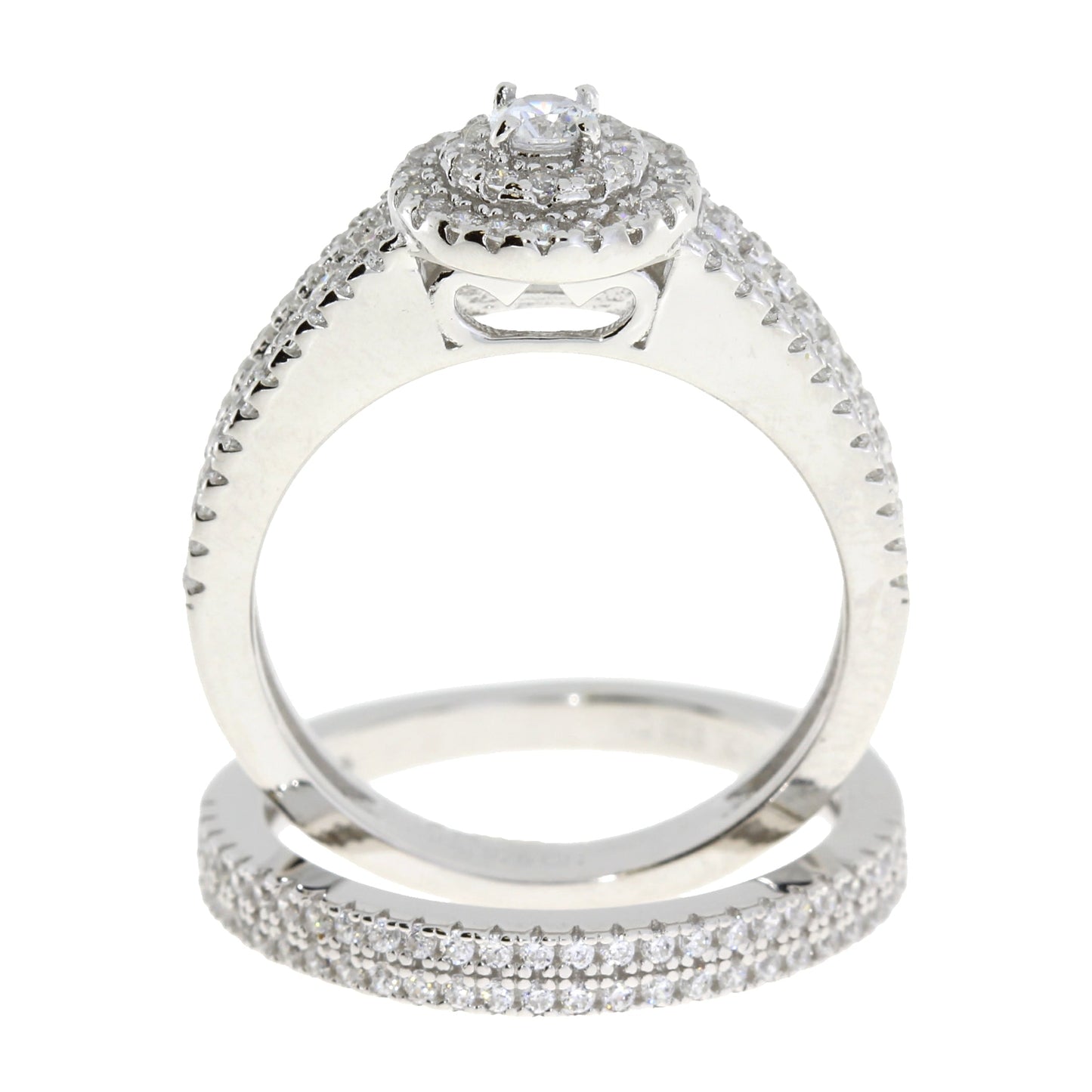 Natural Cubic Zirconia CZ SS Bridal Sterling Silver Bids.com