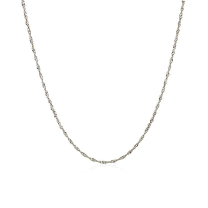 10k White Gold Singapore Chain 1.0mm Bids.com