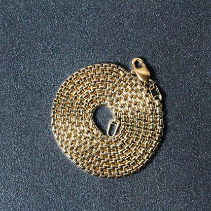 14k Yellow Gold Solid Round Box Chain 2.5 mm Bids.com