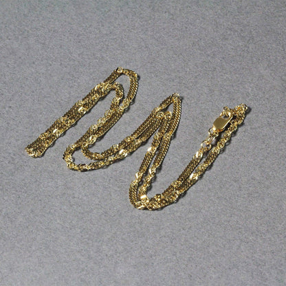 2.1mm 14k Yellow Gold Singapore Chain Bids.com
