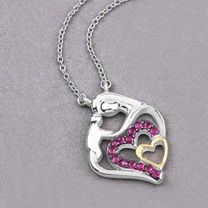 0.28 Carat Genuine Ruby .925 Sterling Silver Pendant Bids.com