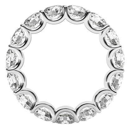 Round Cut Lab Grown Diamond Eternity Ring in 14k White Gold (5 cttw FG/VS2) Bids.com