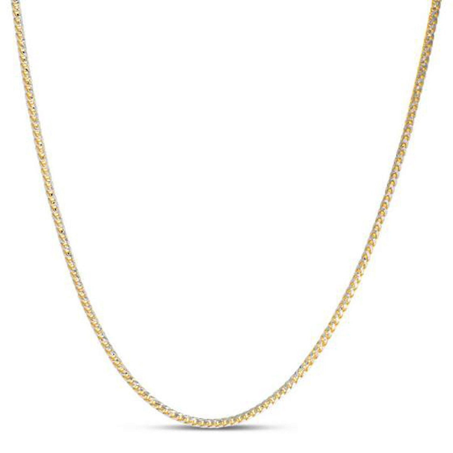14k Yellow Gold Round Pave Franco Chain (2.30 mm) Bids.com