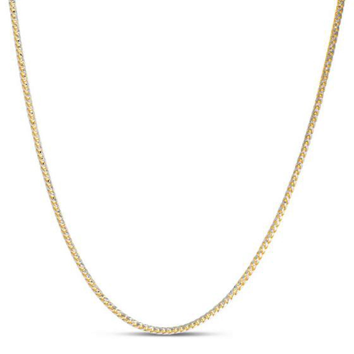 14k Yellow Gold Round Pave Franco Chain (2.30 mm) Bids.com