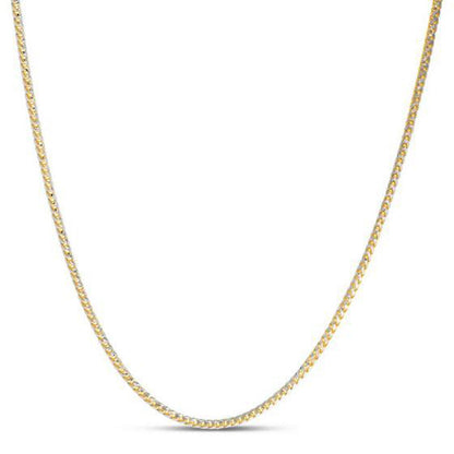 14k Yellow Gold Round Pave Franco Chain (2.30 mm) Bids.com