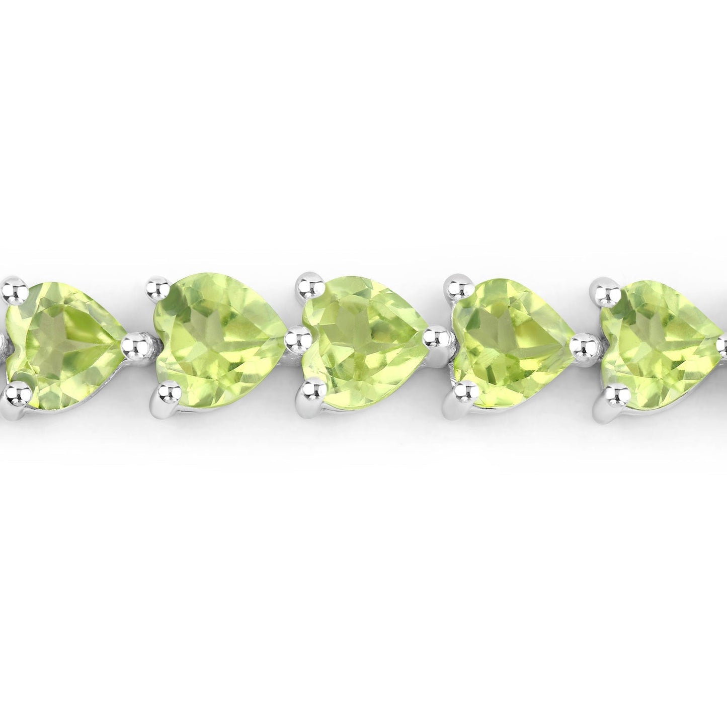 13.64 Carat Genuine Peridot .925 Sterling Silver Bracelet Bids.com