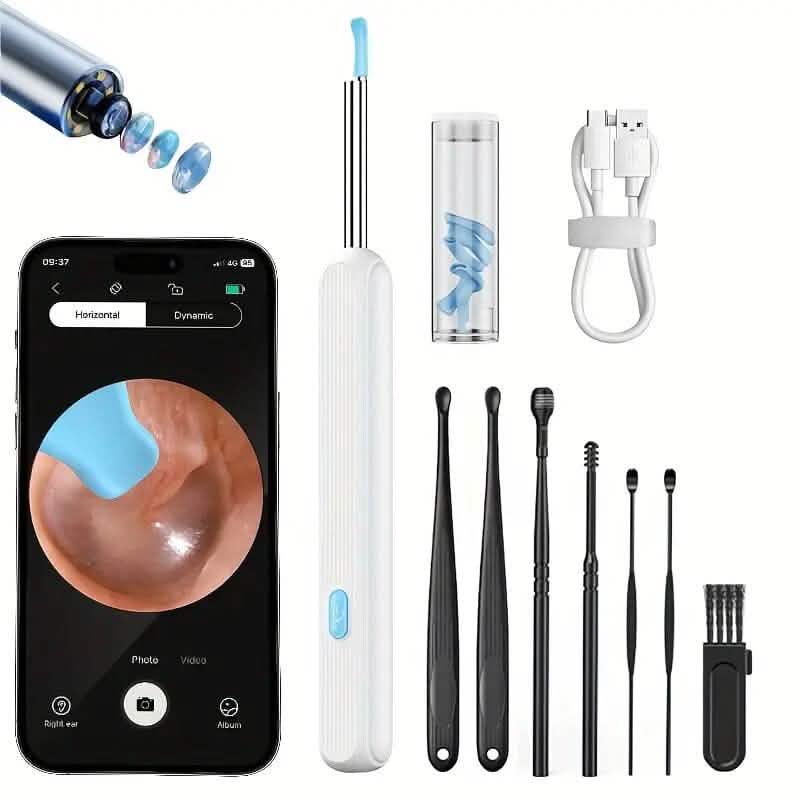 Ear Wax Removal Kit with Camera, Light and 6 Ear Spoons DailySale