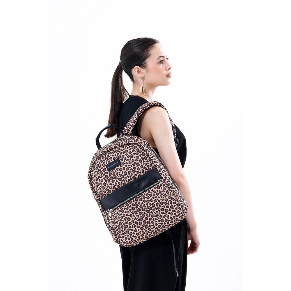 Earthy Leopard 13-14 inch MacBook / Laptop Backpack Mizuri Leather