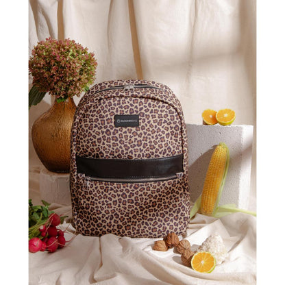 Earthy Leopard 13-14 inch MacBook / Laptop Backpack Mizuri Leather