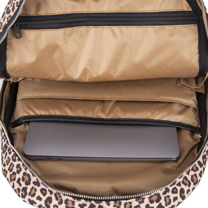 Earthy Leopard 13-14 inch MacBook / Laptop Backpack Mizuri Leather