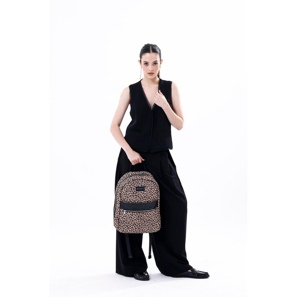 Earthy Leopard 13-14 inch MacBook / Laptop Backpack Mizuri Leather