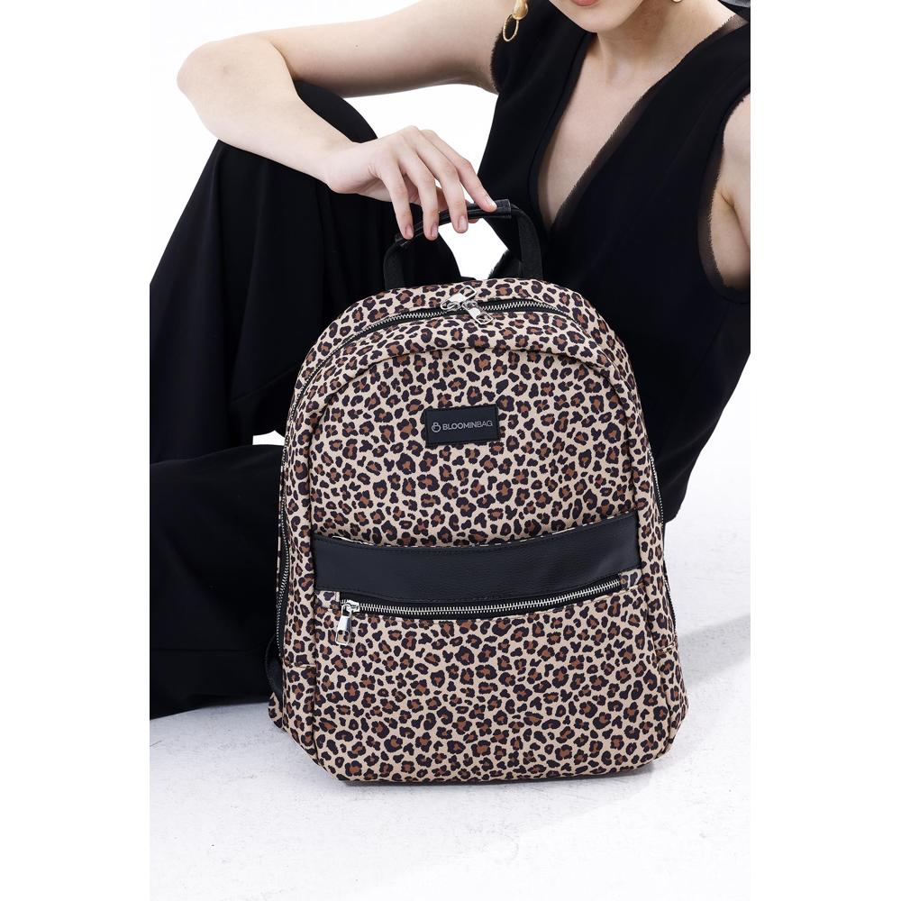 Earthy Leopard 13-14 inch MacBook / Laptop Backpack Mizuri Leather