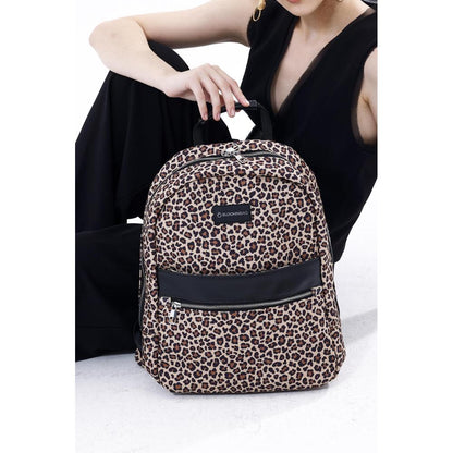 Earthy Leopard 13-14 inch MacBook / Laptop Backpack Mizuri Leather