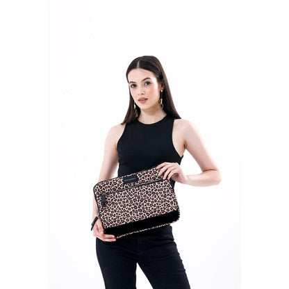 Earthy Leopard 13 Inch Laptop / MacBook Sleeve Mizuri Leather