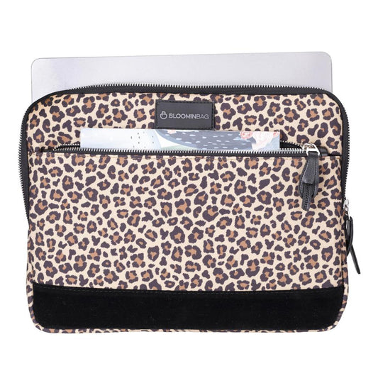 Earthy Leopard 15-16 inch Laptop / MacBook Sleeve Mizuri Leather