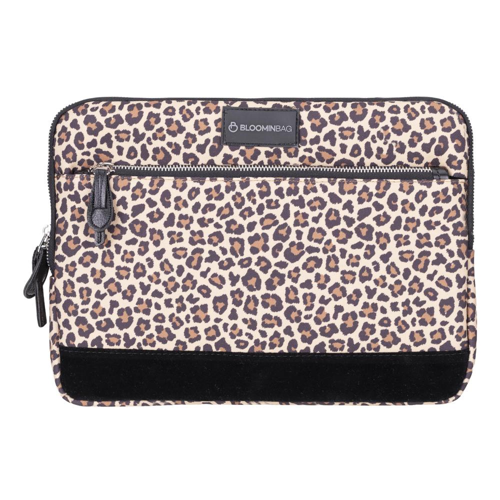 Earthy Leopard 15-16 inch Laptop / MacBook Sleeve Mizuri Leather