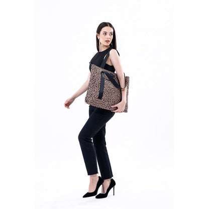 Earthy Leopard Tote Bag Mizuri Leather