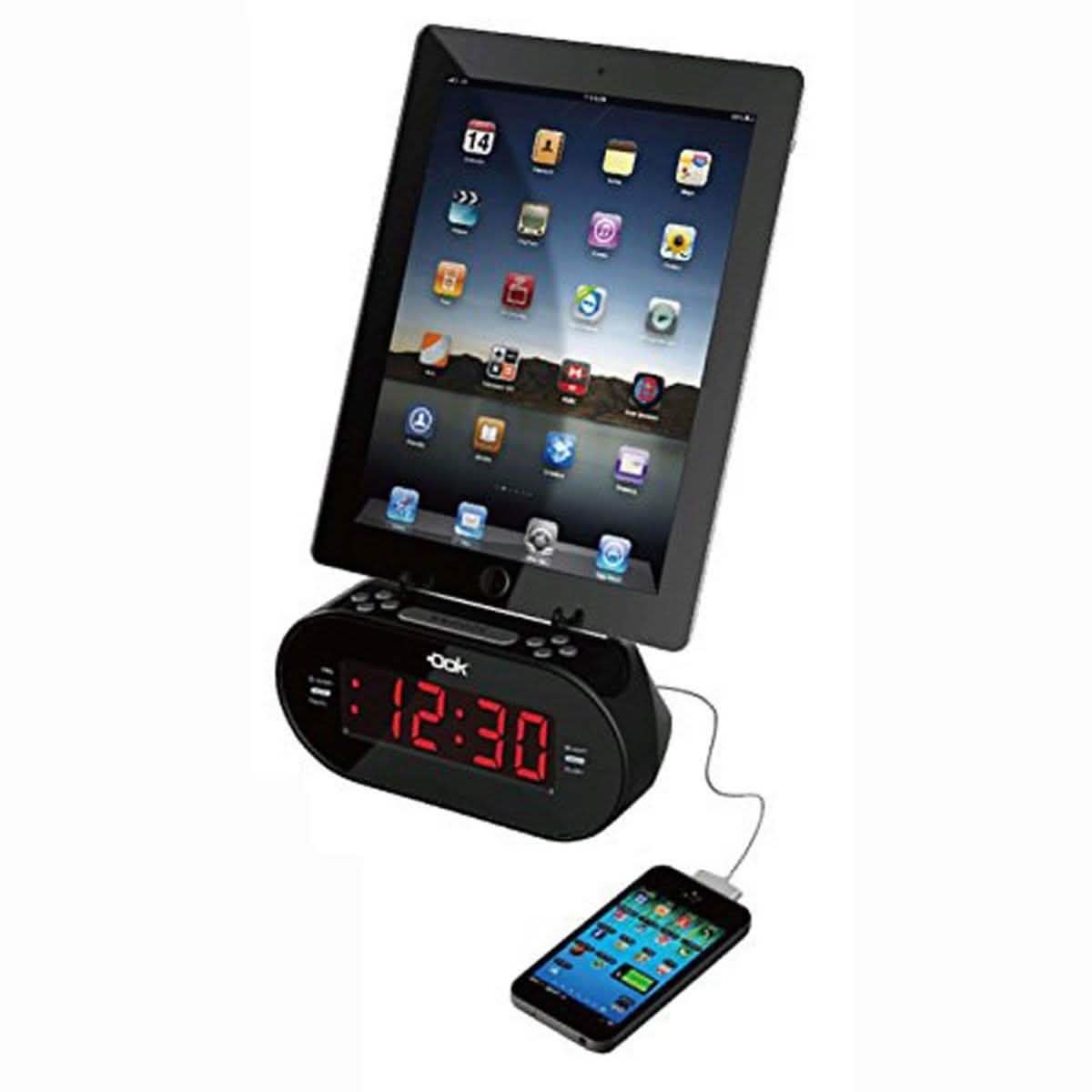 Easy Dok Alarm Clock with Universal Smart Phone Cradle DailySale