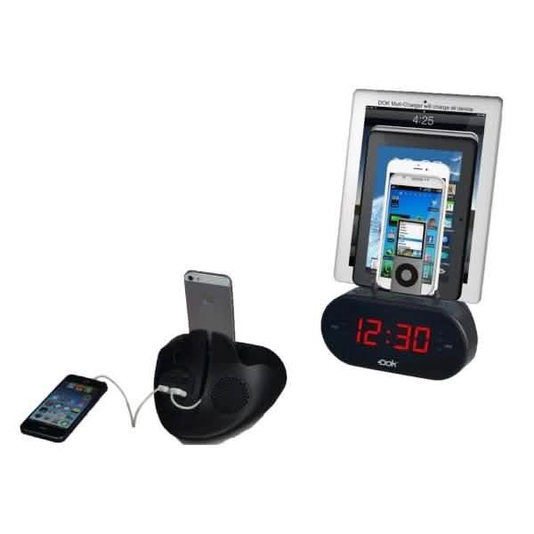 Easy Dok Alarm Clock with Universal Smart Phone Cradle DailySale
