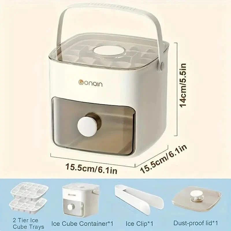 Easy-Release Silicone Ice Cube Tray with Storage DailySale