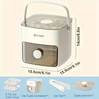Easy-Release Silicone Ice Cube Tray with Storage DailySale