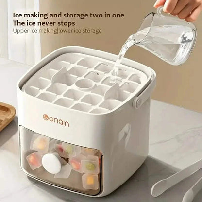 Easy-Release Silicone Ice Cube Tray with Storage DailySale