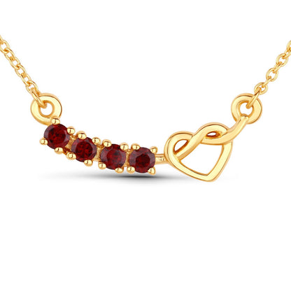 0.32 Carat Genuine Garnet .925 Sterling Silver Necklace Bids.com