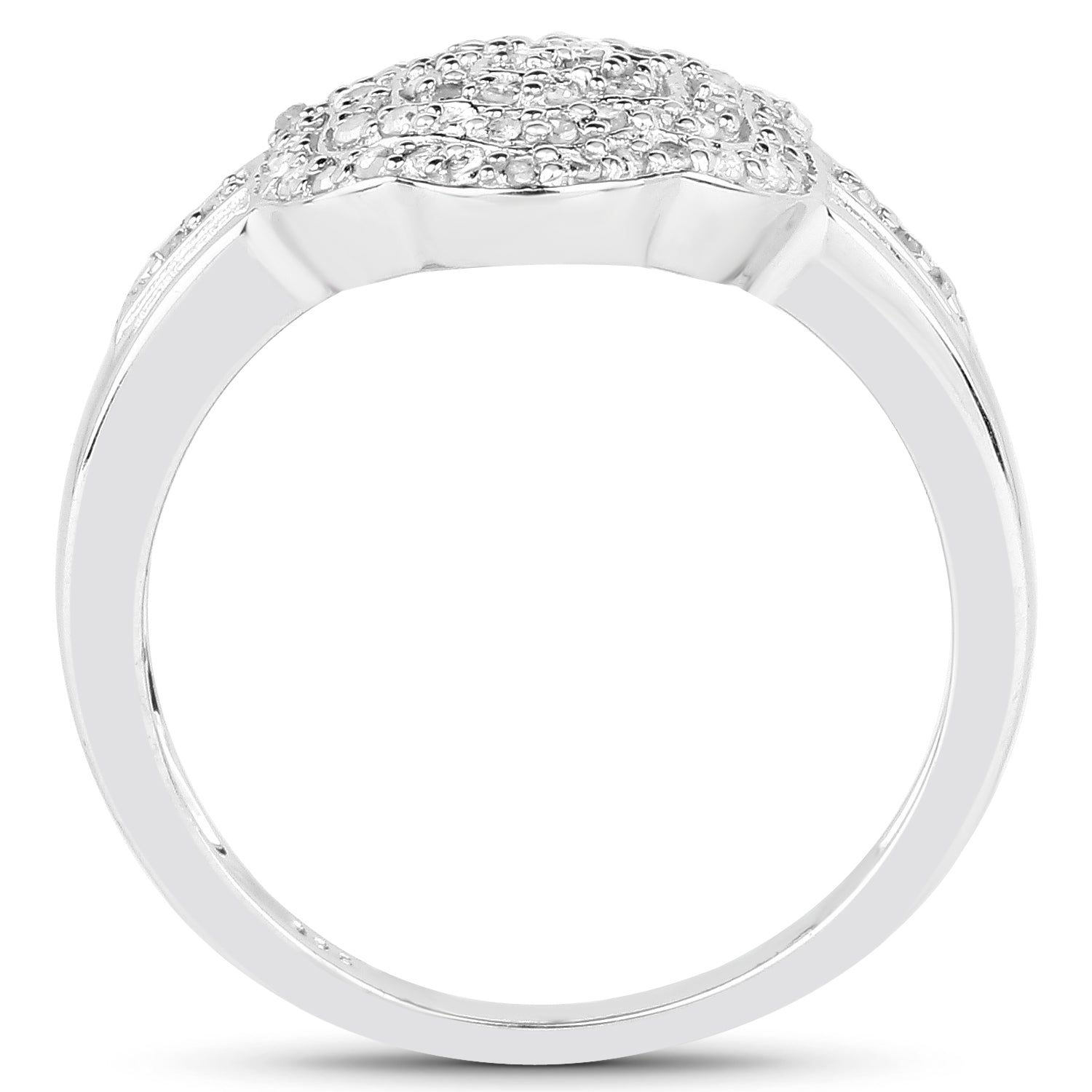 14K Yellow Gold Plated 0.29 Carat Genuine White Diamond .925 Sterling Silver Ring Bids.com