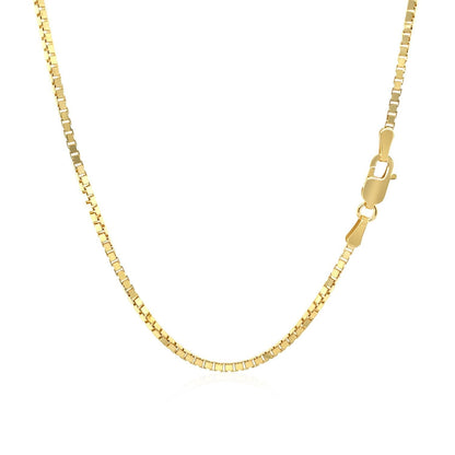 14k Yellow Gold Classic Box Chain 1.4mm Bids.com