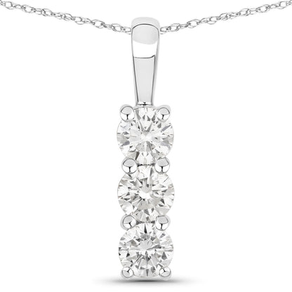 0.75 Carat Genuine Lab Grown Diamond 14K White Gold Pendant Bids.com
