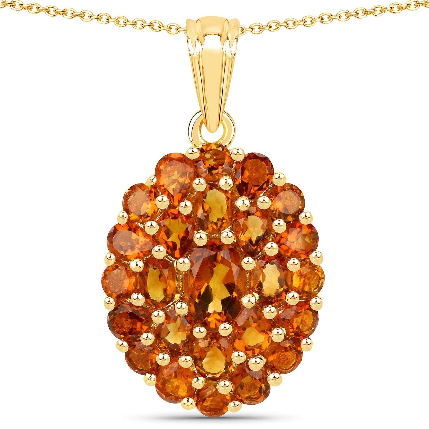 4.08 Carat Genuine Citrine .925 Sterling Silver Pendant Bids.com