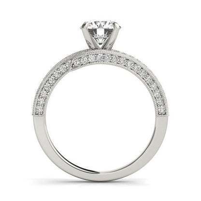 14k White Gold Round Diamond Bypass Style Engagement Ring (1 1/2 cttw) Bids.com