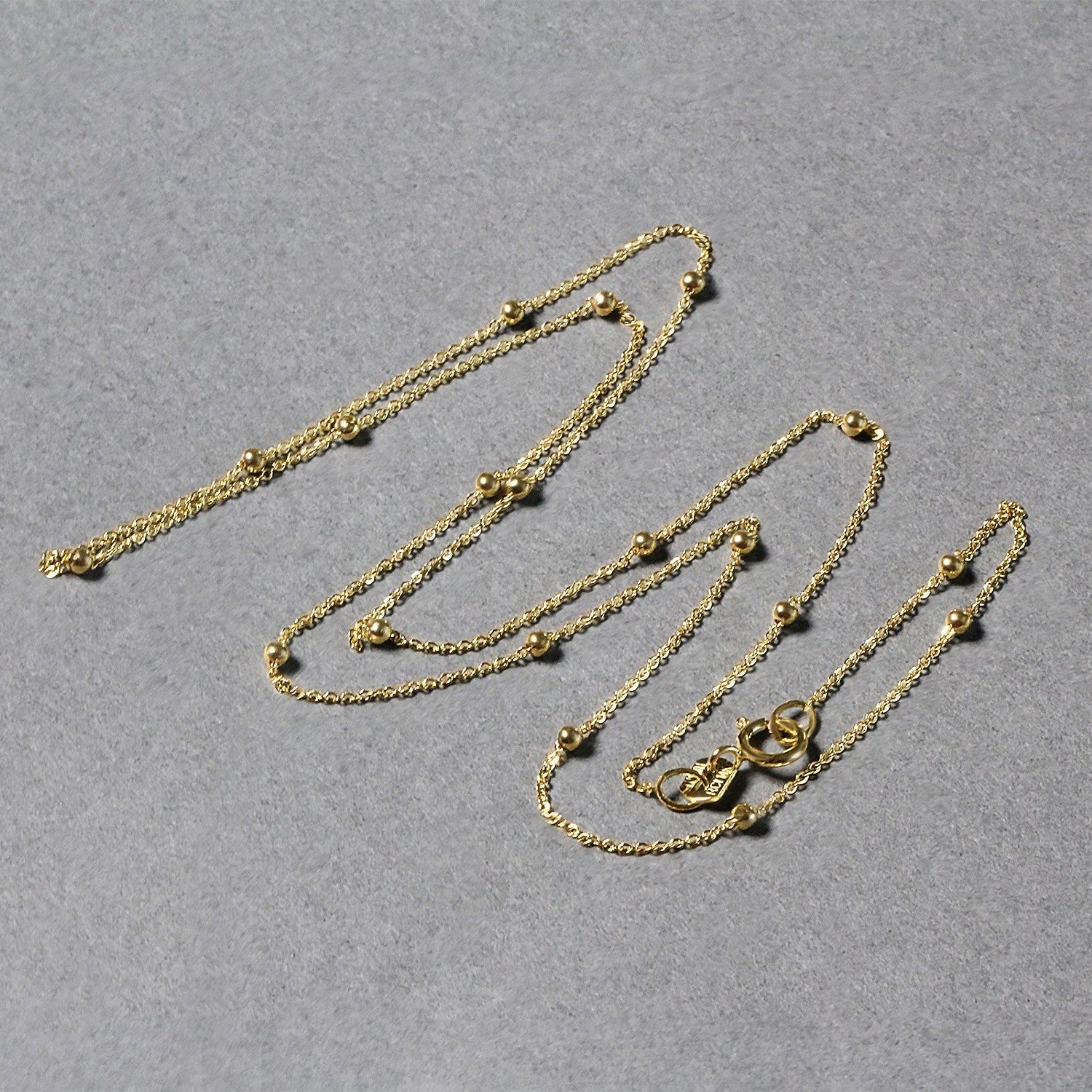 Bead Links Saturn Chain in 14k Yellow Gold (3.5mm) Bids.com