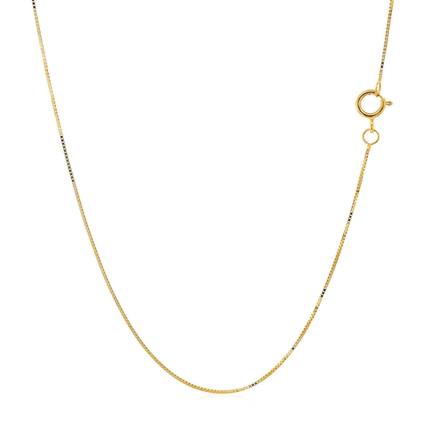14k Yellow Gold Classic Box Chain 0.45mm Bids.com