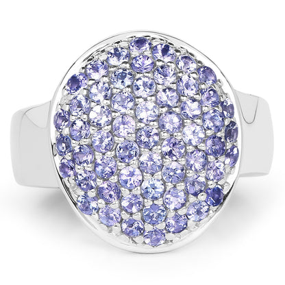 2.00 Carat Genuine Tanzanite .925 Sterling Silver Ring Bids.com