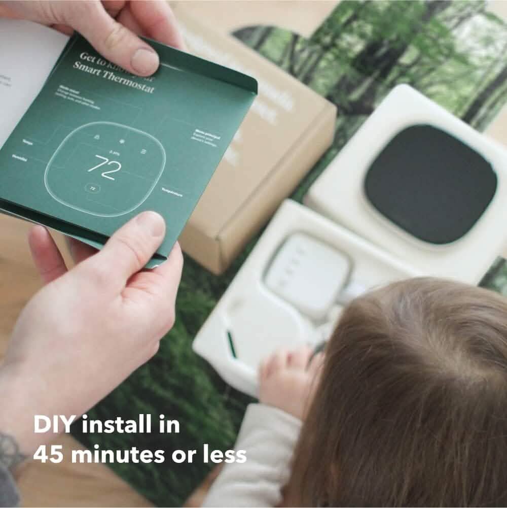 ecobee New Smart Thermostat Enhanced - Programmable Wifi Thermostat - Works with Siri, Alexa, Google Assistant - Energy Star Certified - Smart Home  (Refurbished) DailySale